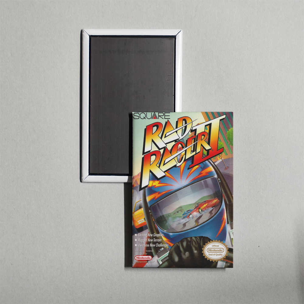 Nintendo NES Rad Racer II Mini Video Game Fridge Magnet