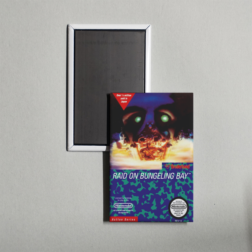 Nintendo NES Raid on Bungeling Bay Mini Video Game Fridge Magnet