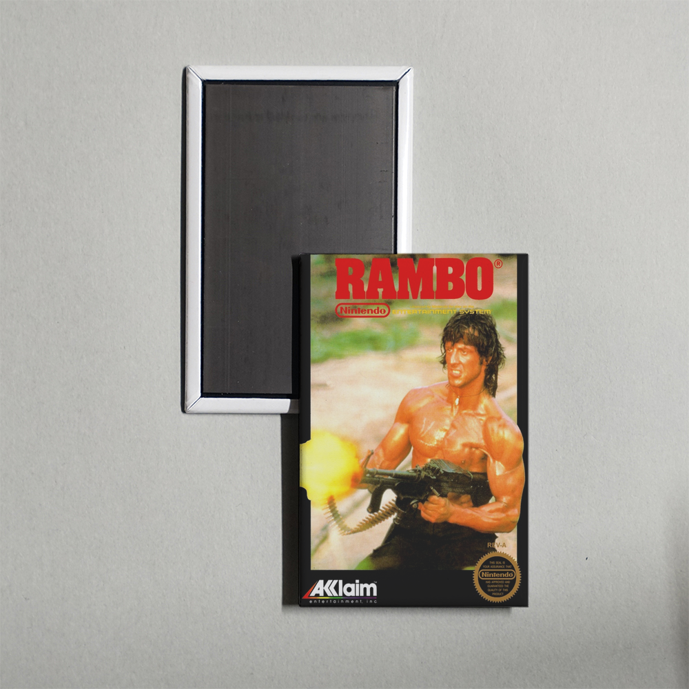 Nintendo NES Rambo Mini Video Game Fridge Magnet