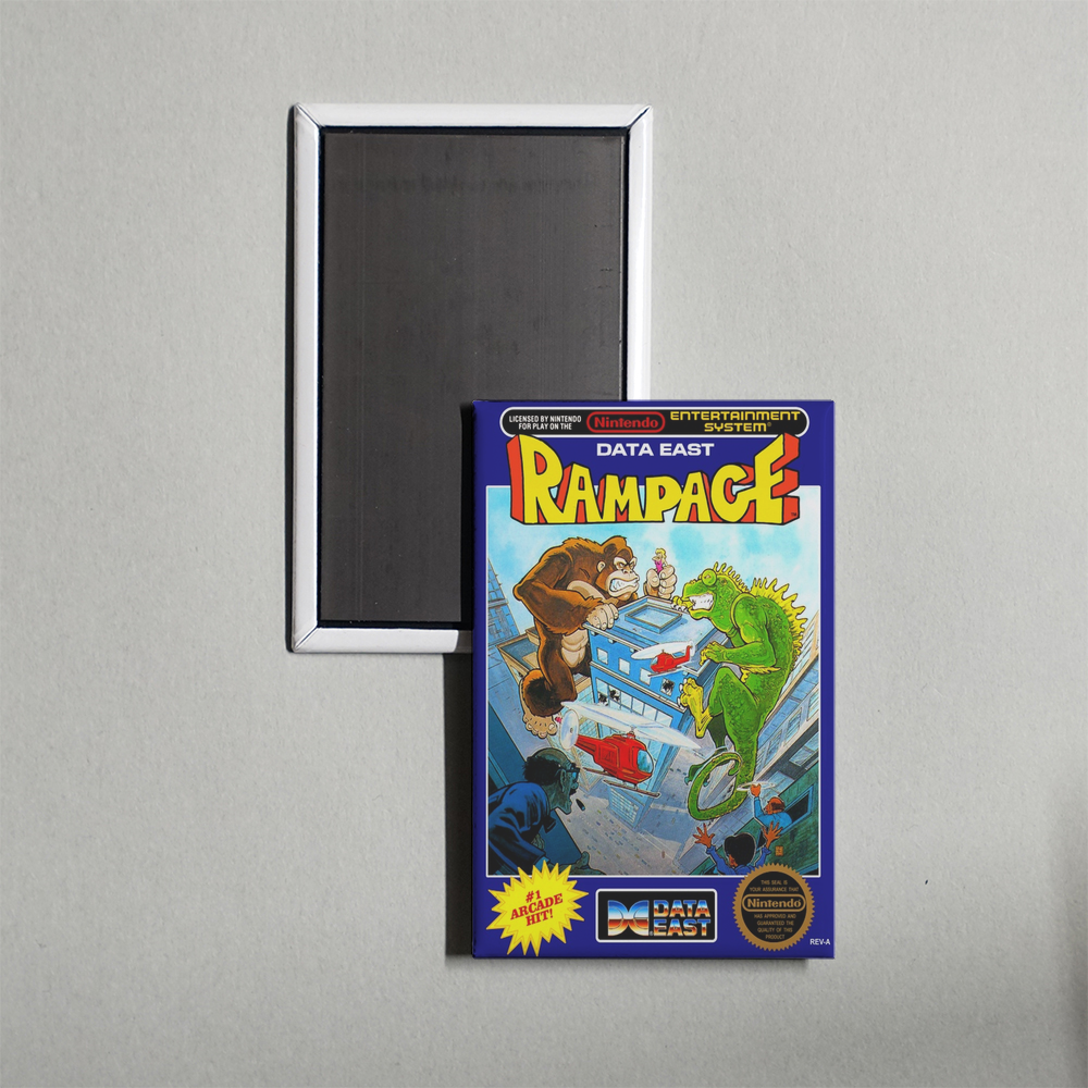 Nintendo NES Rampage Mini Video Game Fridge Magnet