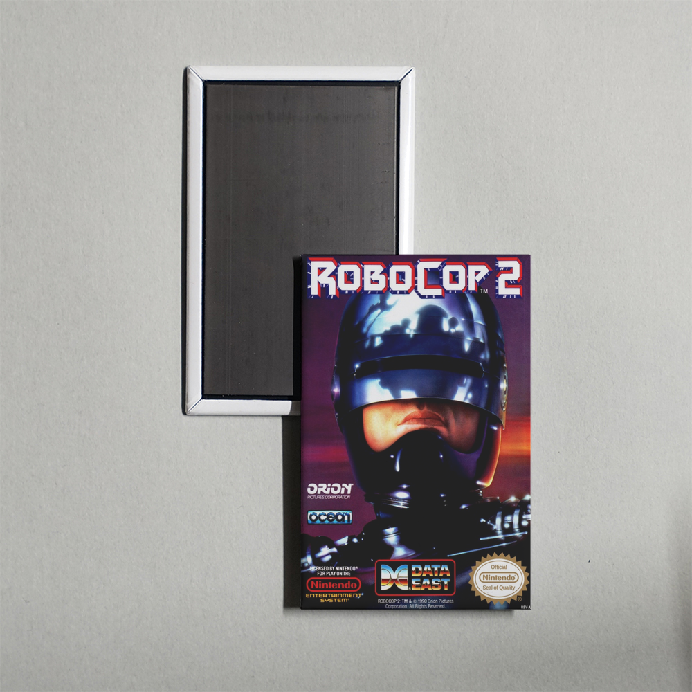 Nintendo NES RoboCop 2 Mini Video Game Fridge Magnet