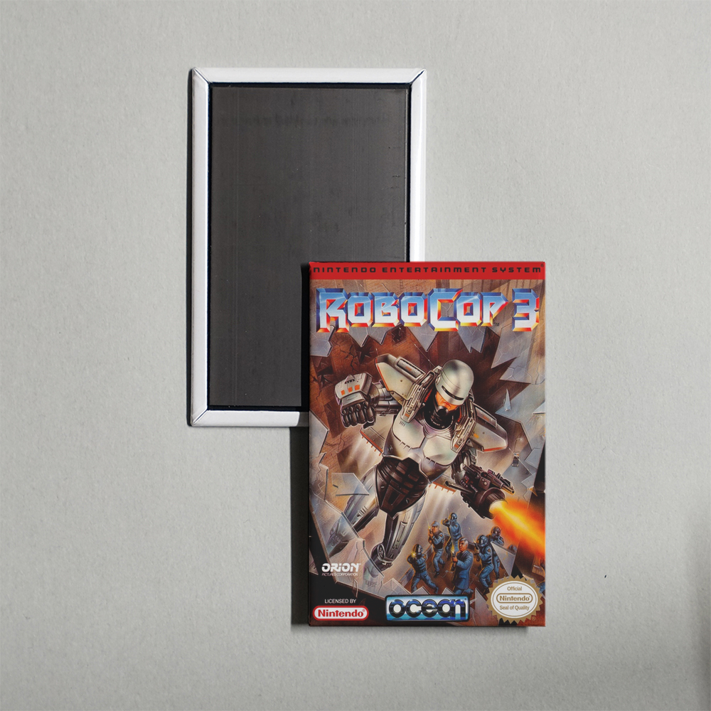 Nintendo NES RoboCop 3 Mini Video Game Fridge Magnet