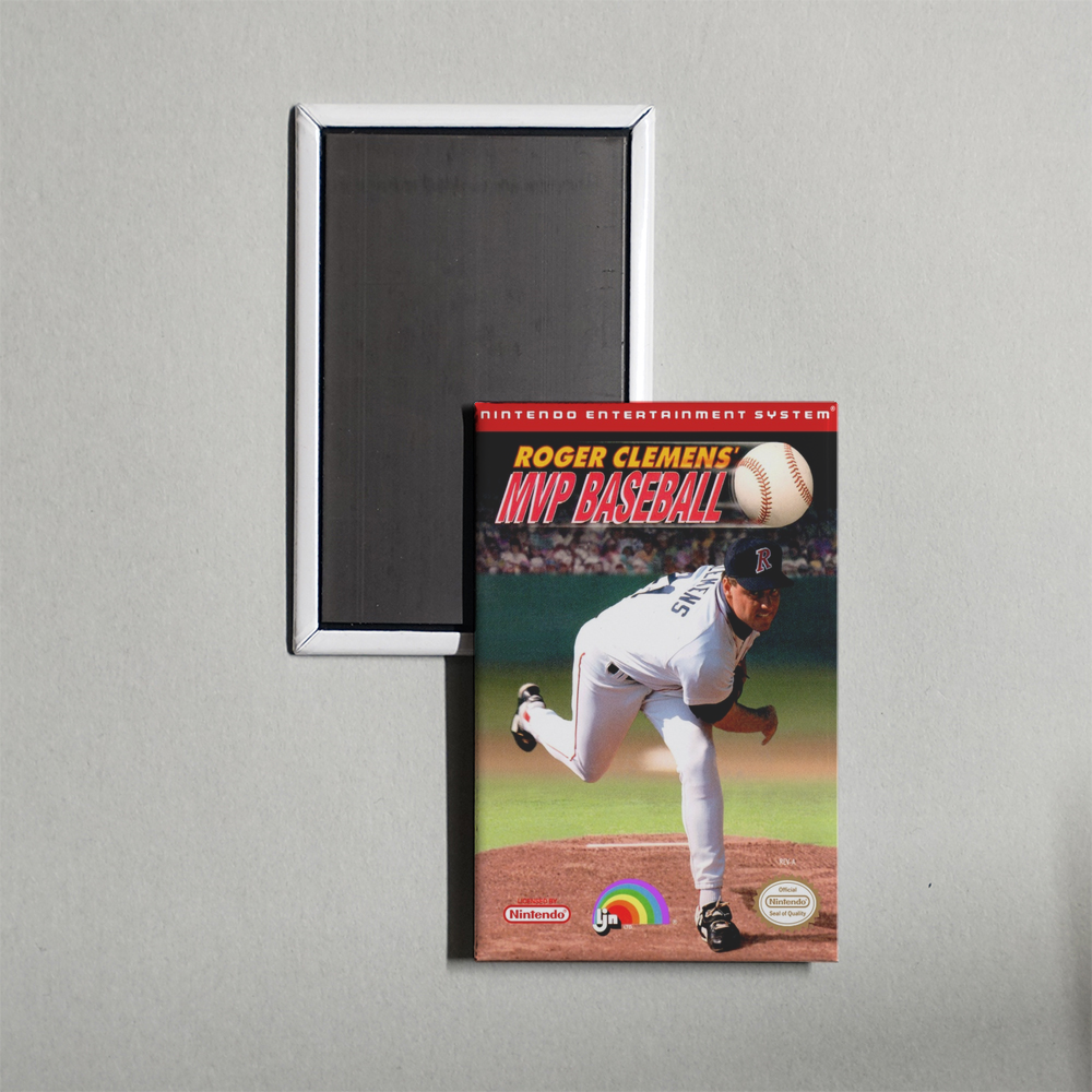Nintendo NES Roger Clemens' MVP Baseball Mini Video Game Fridge Magnet
