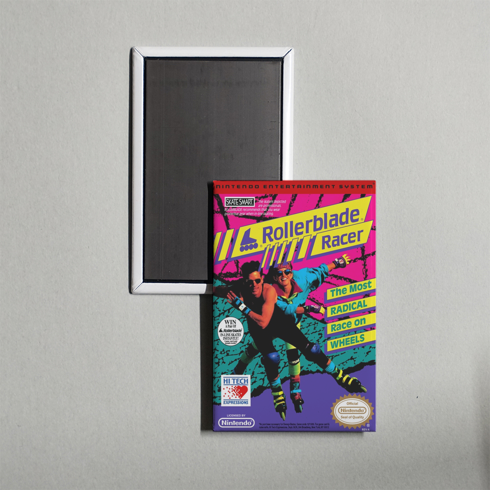 Nintendo NES Rollerblade Racer Mini Video Game Fridge Magnet