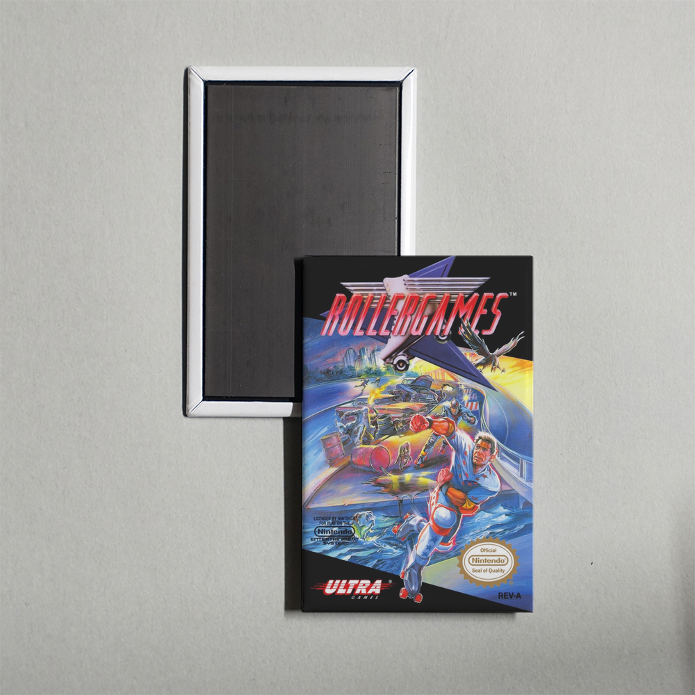 Nintendo NES Rollergames Mini Video Game Fridge Magnet