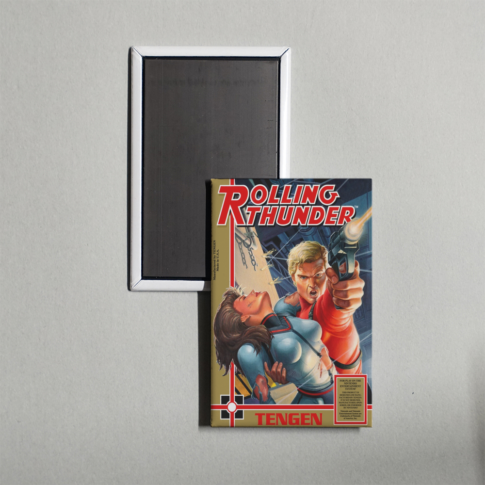 Nintendo NES Rolling Thunder Mini Video Game Fridge Magnet