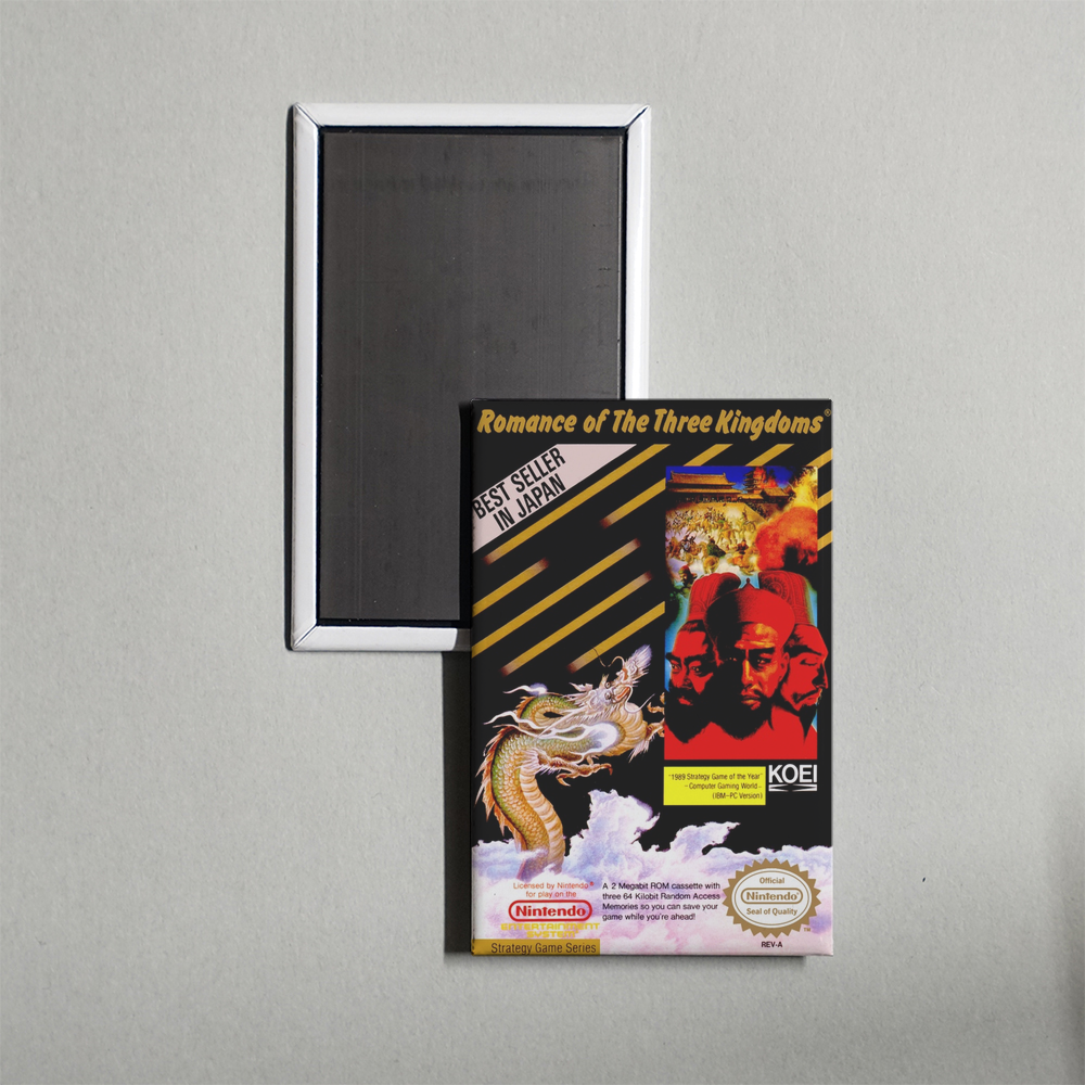 Nintendo NES Romance of the Three Kingdoms Mini Video Game Fridge Magnet