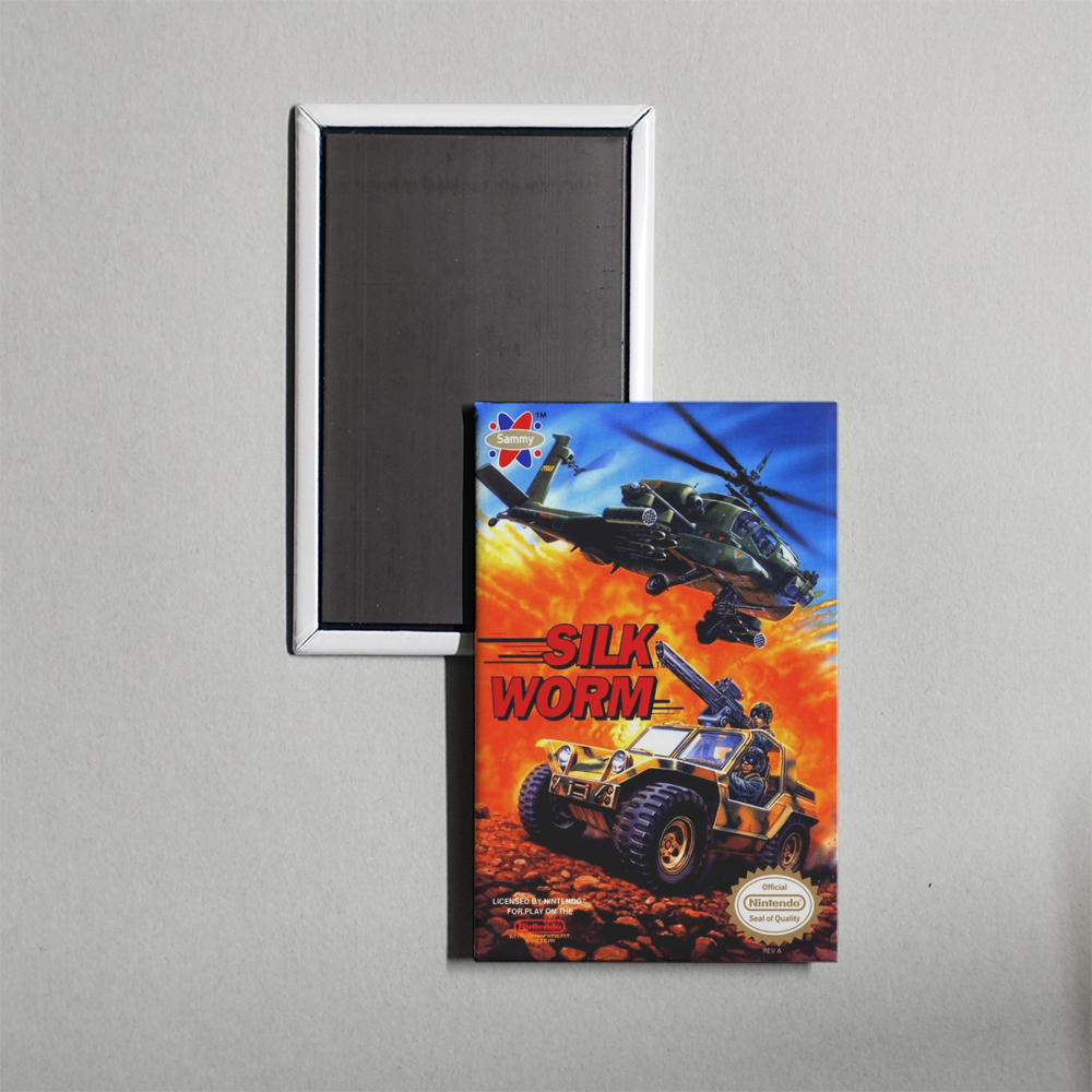 Nintendo NES Silk Worm Mini Video Game Fridge Magnet