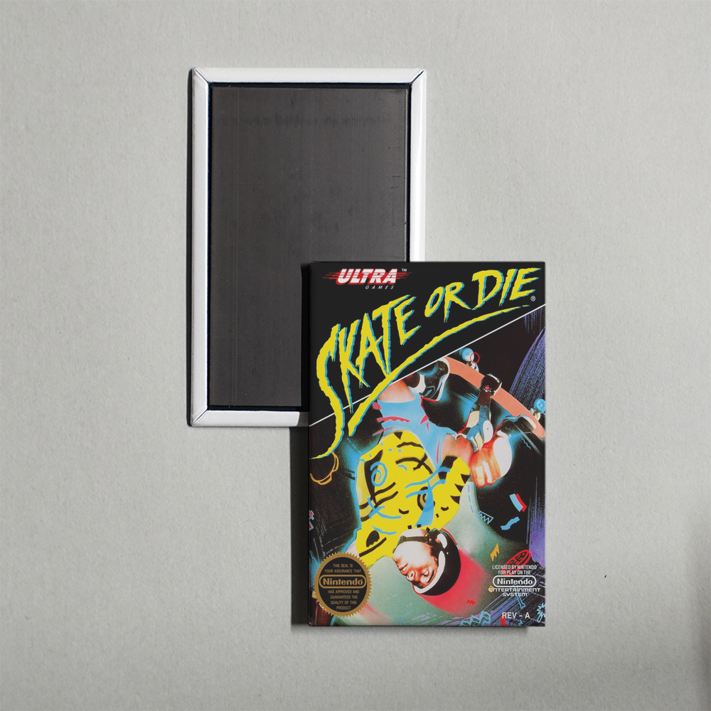 Nintendo NES Skate or Die Mini Video Game Fridge Magnet