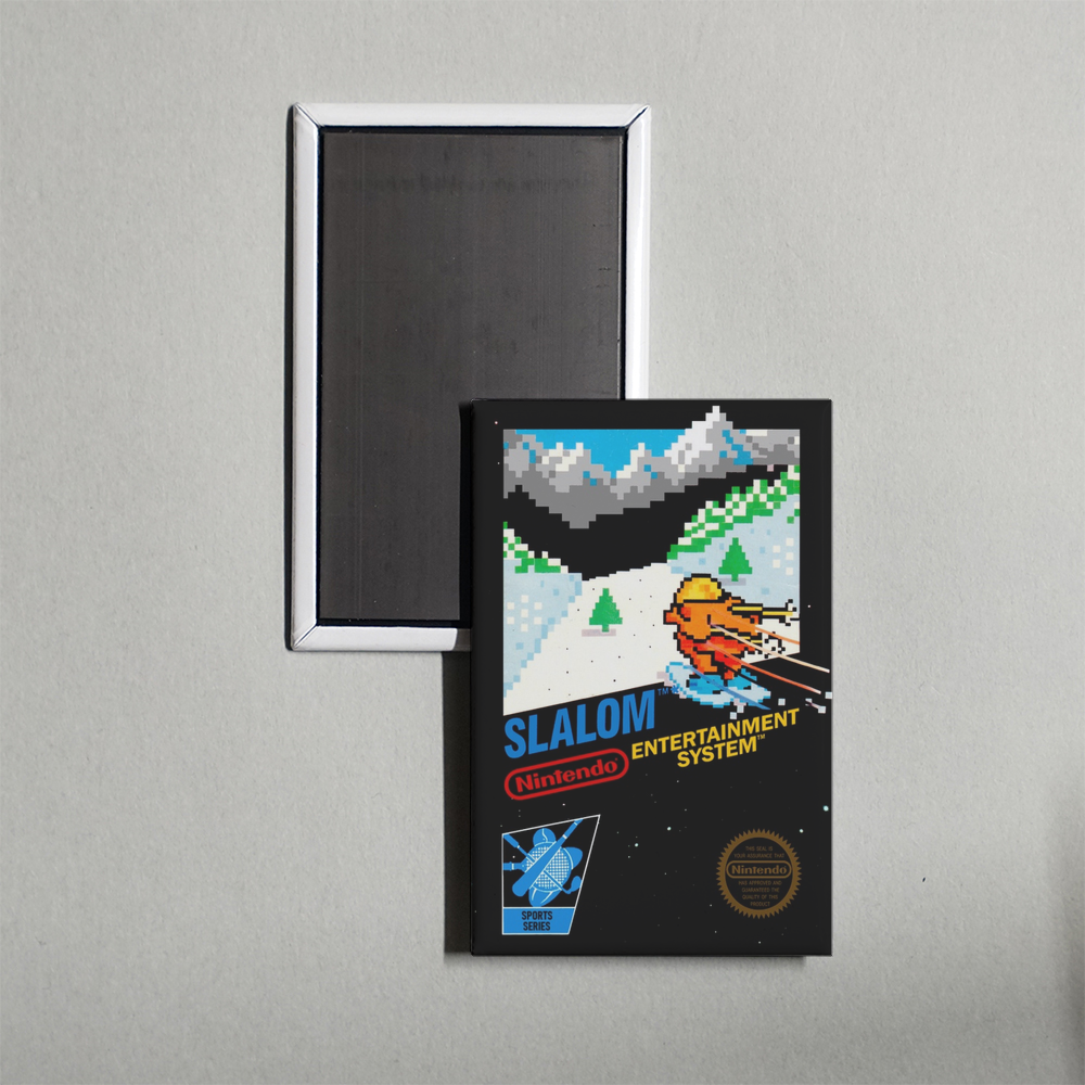 Nintendo NES Slalom Mini Video Game Fridge Magnet