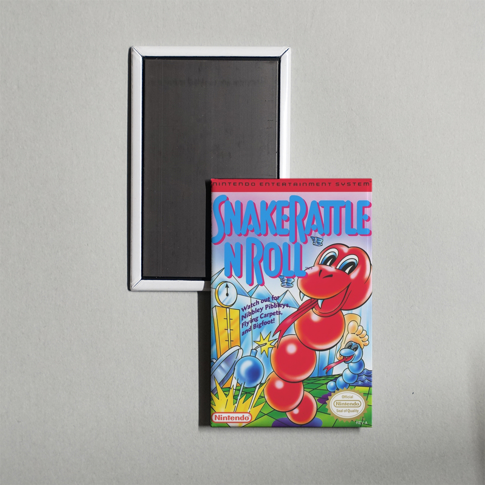 Nintendo NES Snake Rattle n Roll Mini Video Game Fridge Magnet