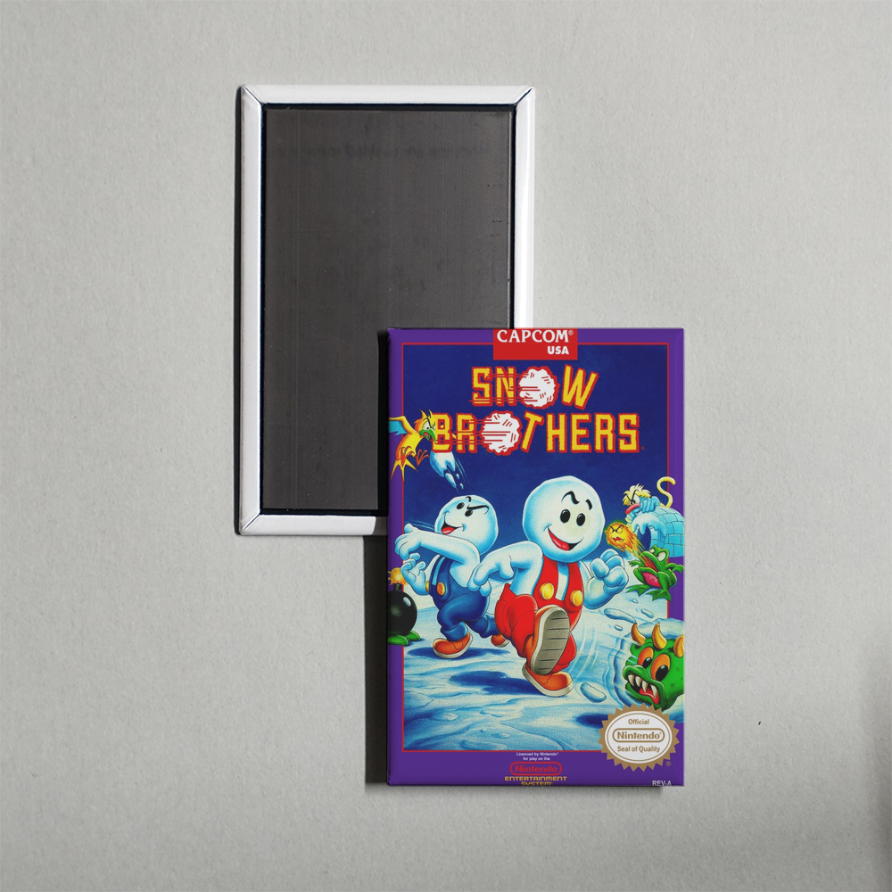 Nintendo NES Snow Brothers Mini Video Game Fridge Magnet