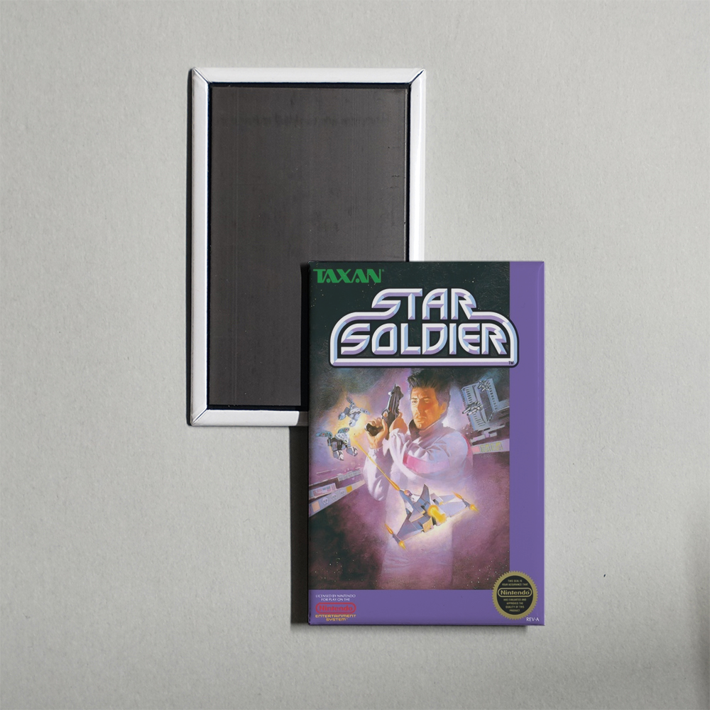 Nintendo NES Star Soldier Mini Video Game Fridge Magnet