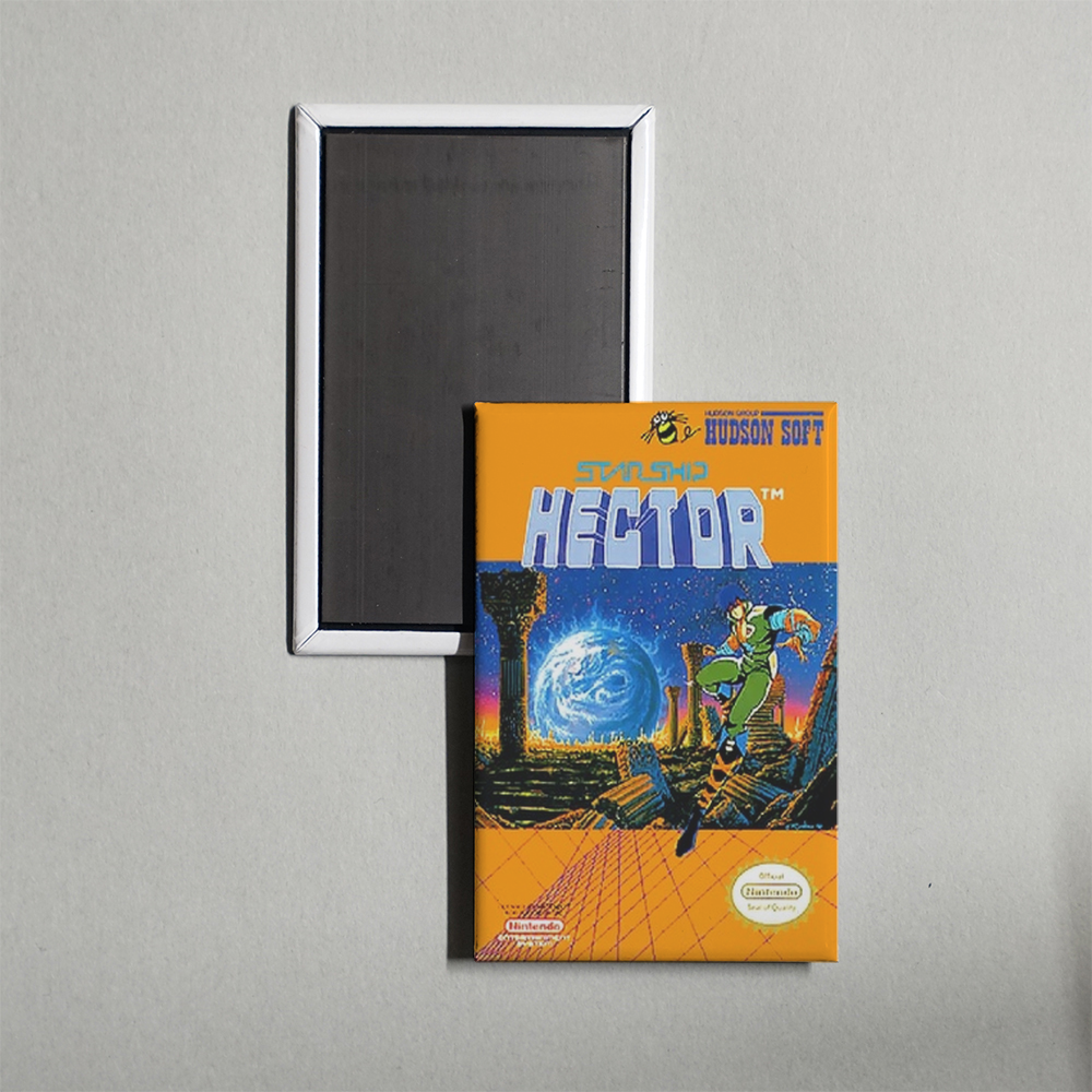 Nintendo NES Starship Hector Mini Video Game Fridge Magnet