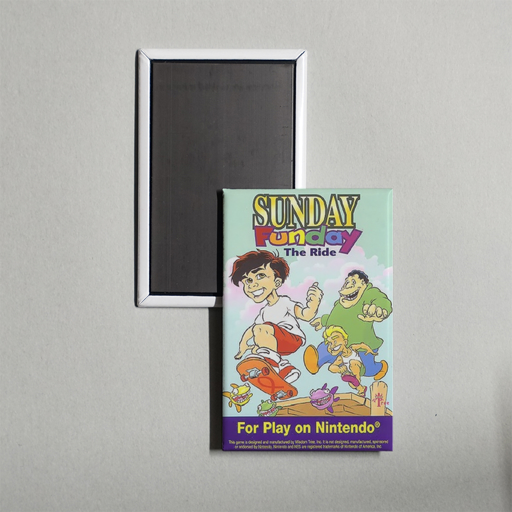 Nintendo NES Sunday Funday - The Ride Mini Video Game Fridge Magnet