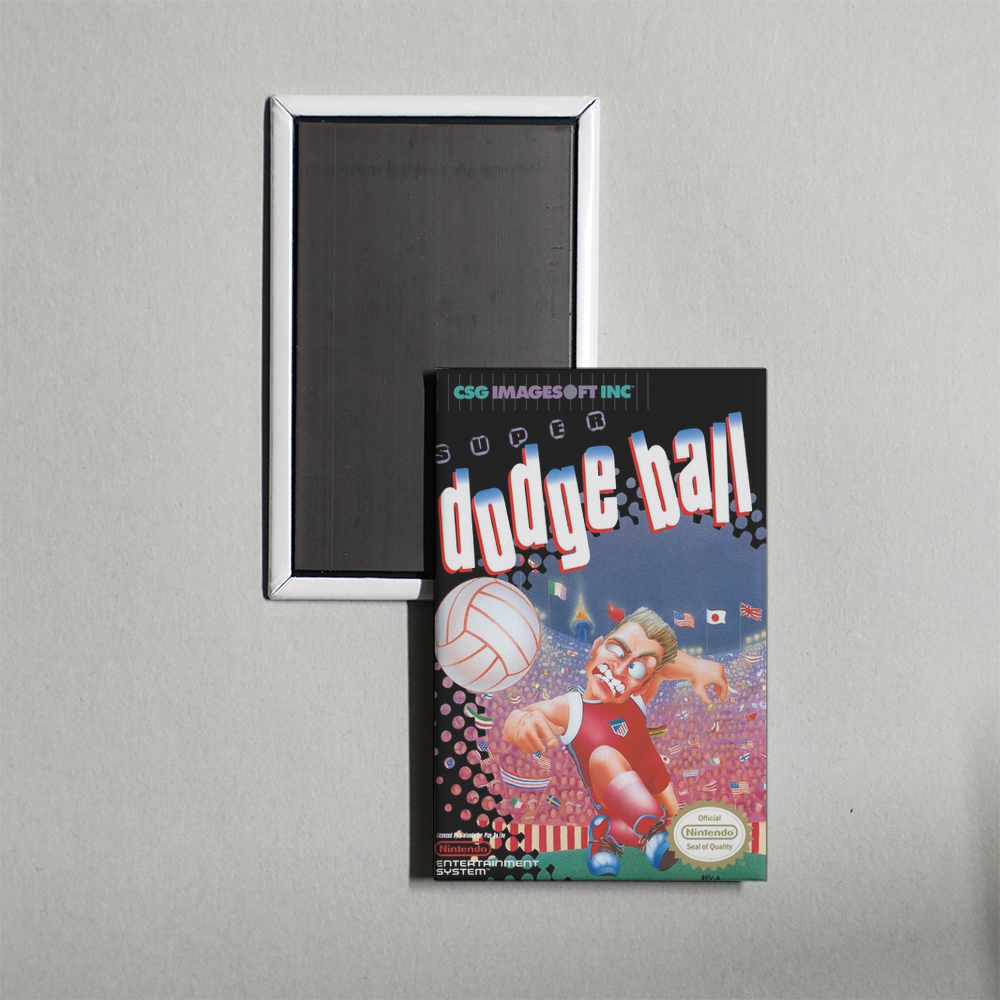 Nintendo NES Super Dodge Ball Mini Video Game Fridge Magnet