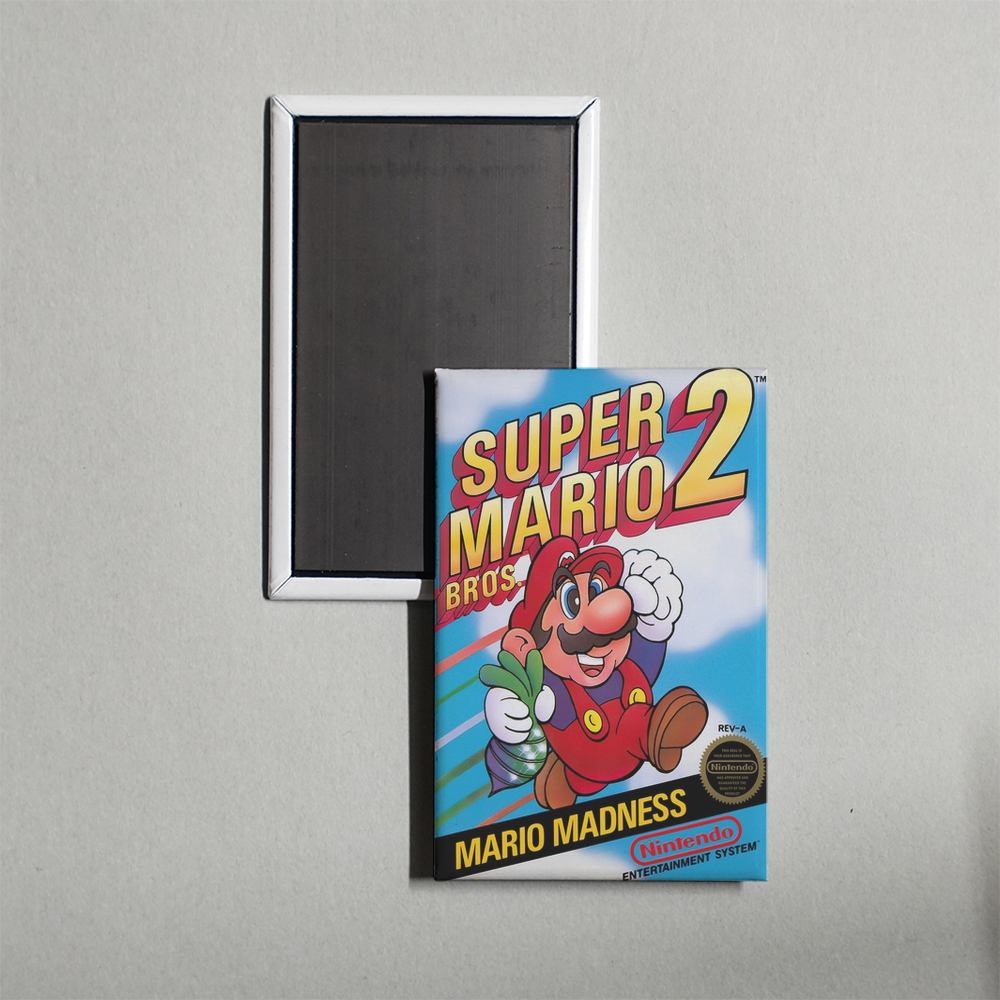 Nintendo NES Super Mario Bros. 2 Mini Video Game Fridge Magnet