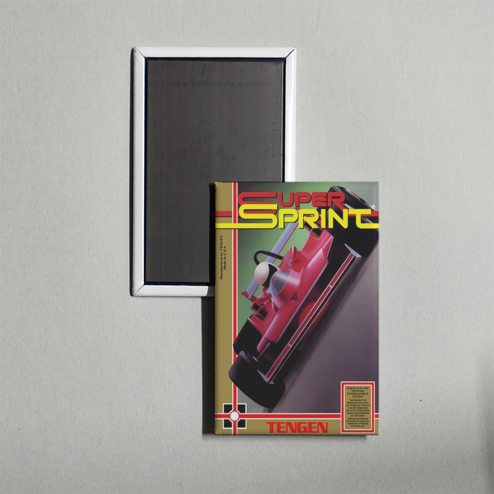 Nintendo NES Super Sprint Mini Video Game Fridge Magnet