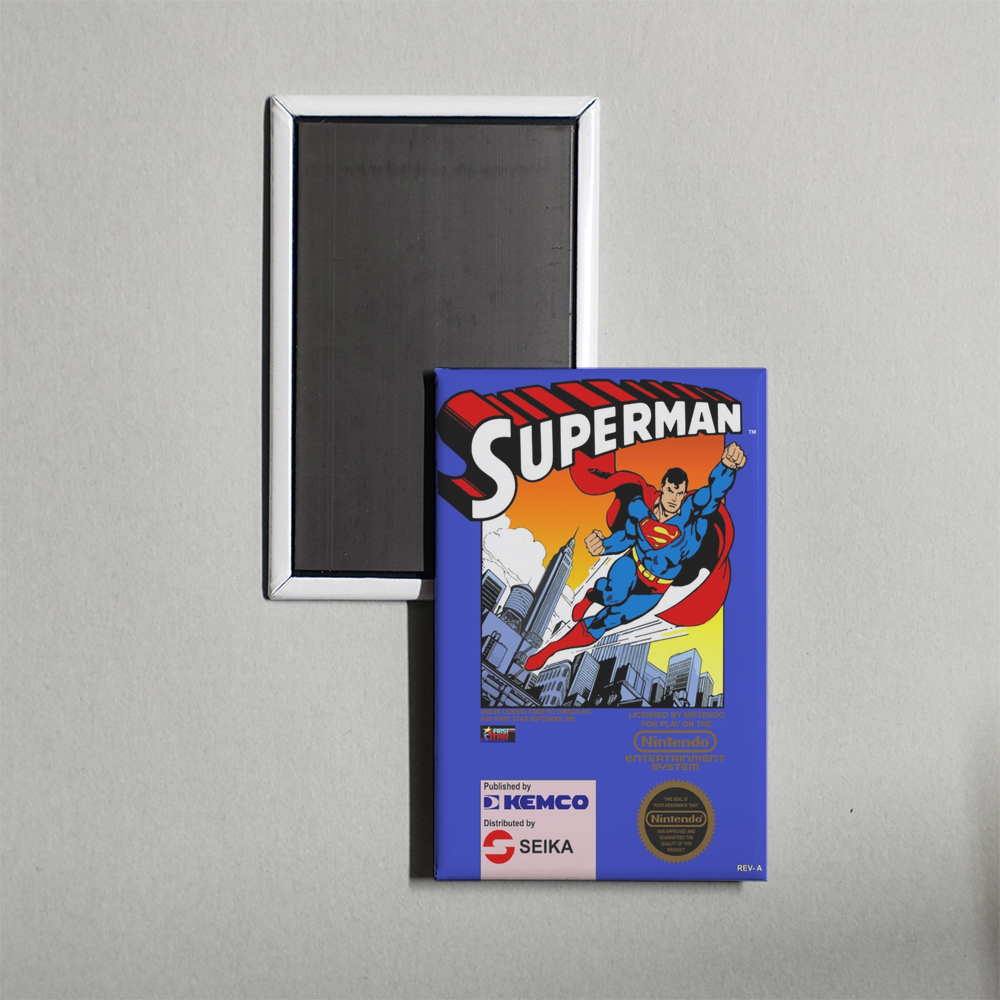 Nintendo NES Superman Mini Video Game Fridge Magnet