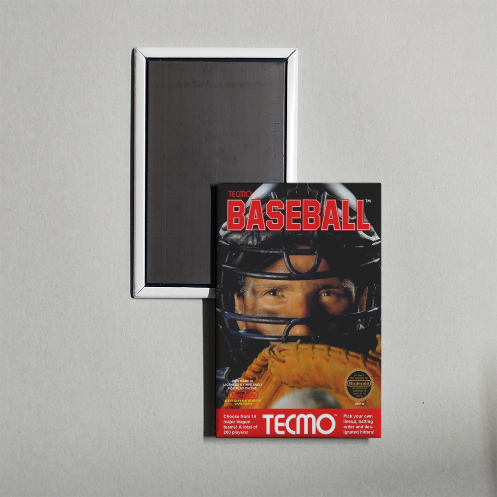 Nintendo NES Tecmo Baseball Mini Video Game Fridge Magnet