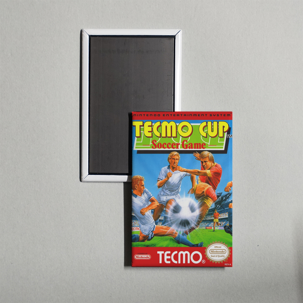 Nintendo NES Tecmo Cup - Soccer Game Mini Video Game Fridge Magnet