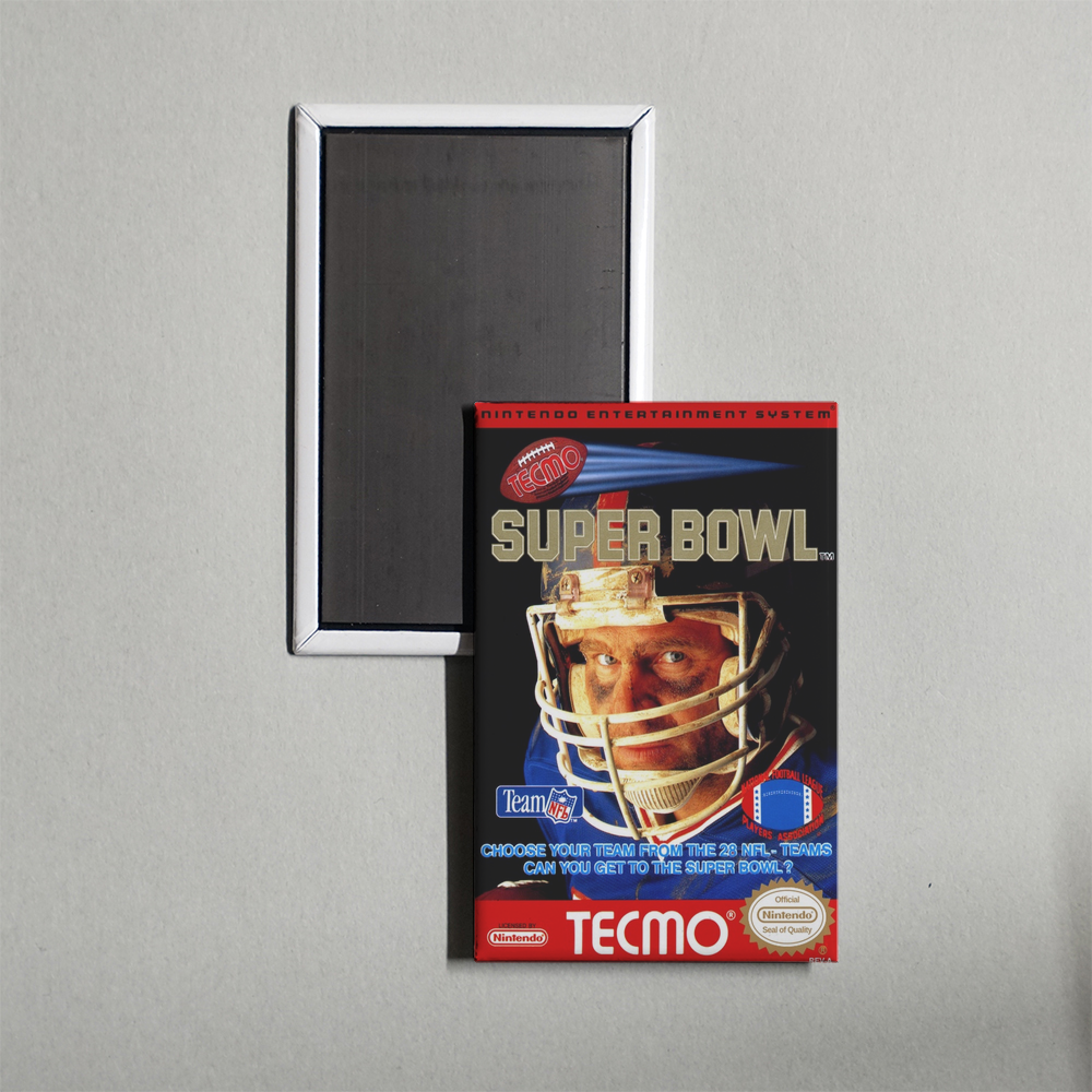 Nintendo NES Tecmo Super Bowl Mini Video Game Fridge Magnet
