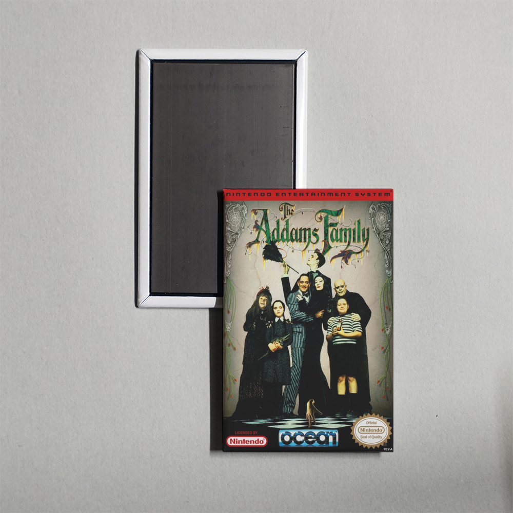 Nintendo NES The Addams Family Mini Video Game Fridge Magnet
