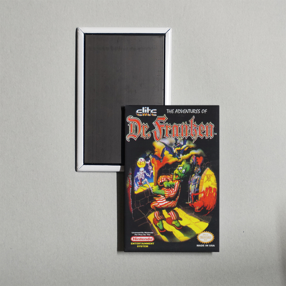 Nintendo NES The Adventures of Dr. Franken Mini Video Game Fridge Magnet