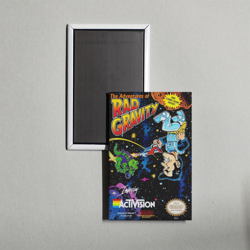 Nintendo NES The Adventures of Rad Gravity Mini Video Game Fridge Magnet