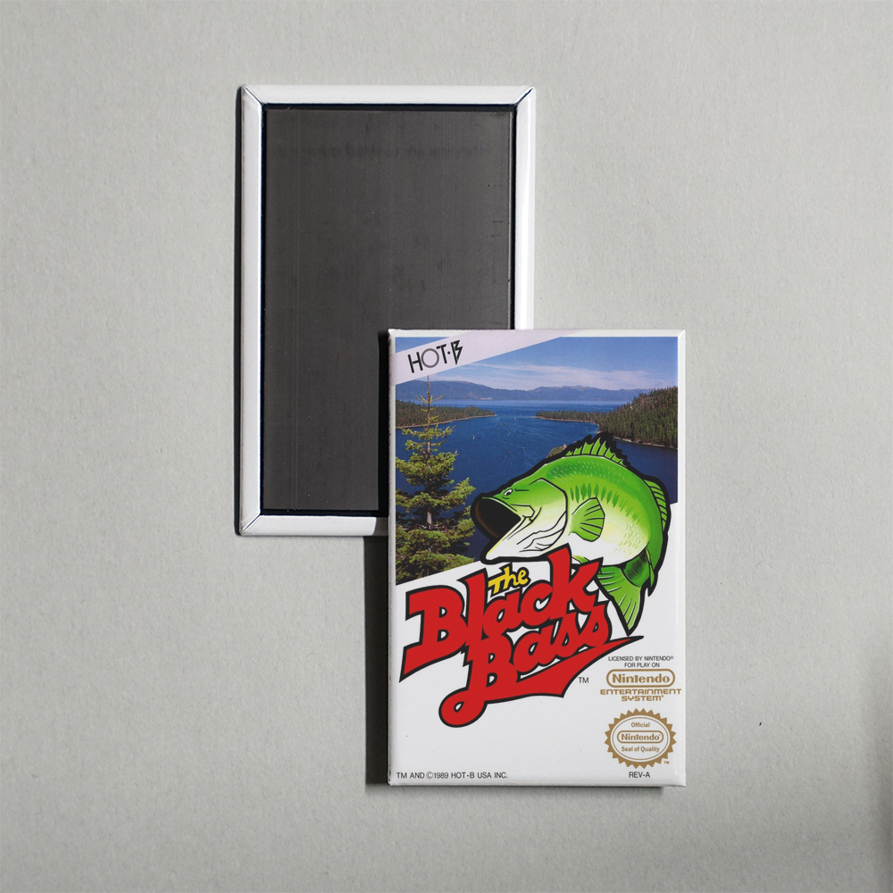 Nintendo NES The Black Bass Mini Video Game Fridge Magnet
