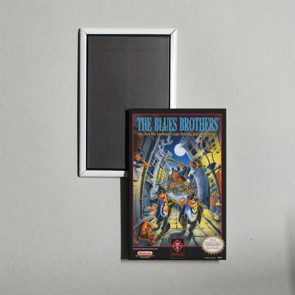 Nintendo NES The Blues Brothers Mini Video Game Fridge Magnet