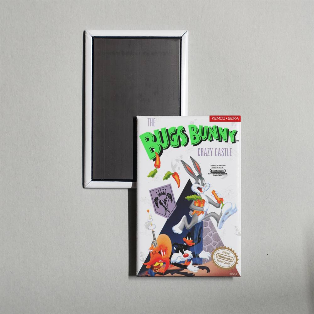 Nintendo NES The Bugs Bunny Crazy Castle Mini Video Game Fridge Magnet