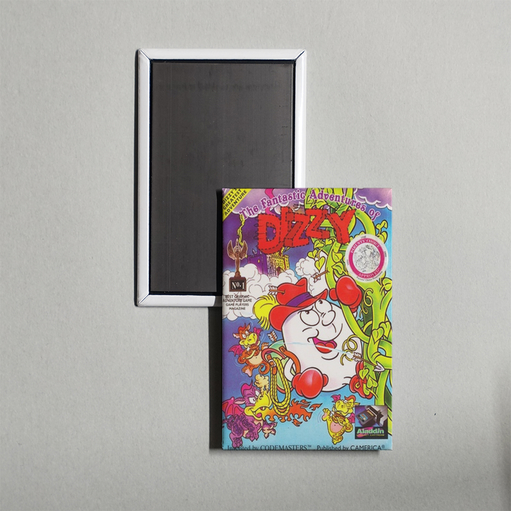 Nintendo NES The Fantastic Adventures of Dizzy Mini Video Game Fridge Magnet