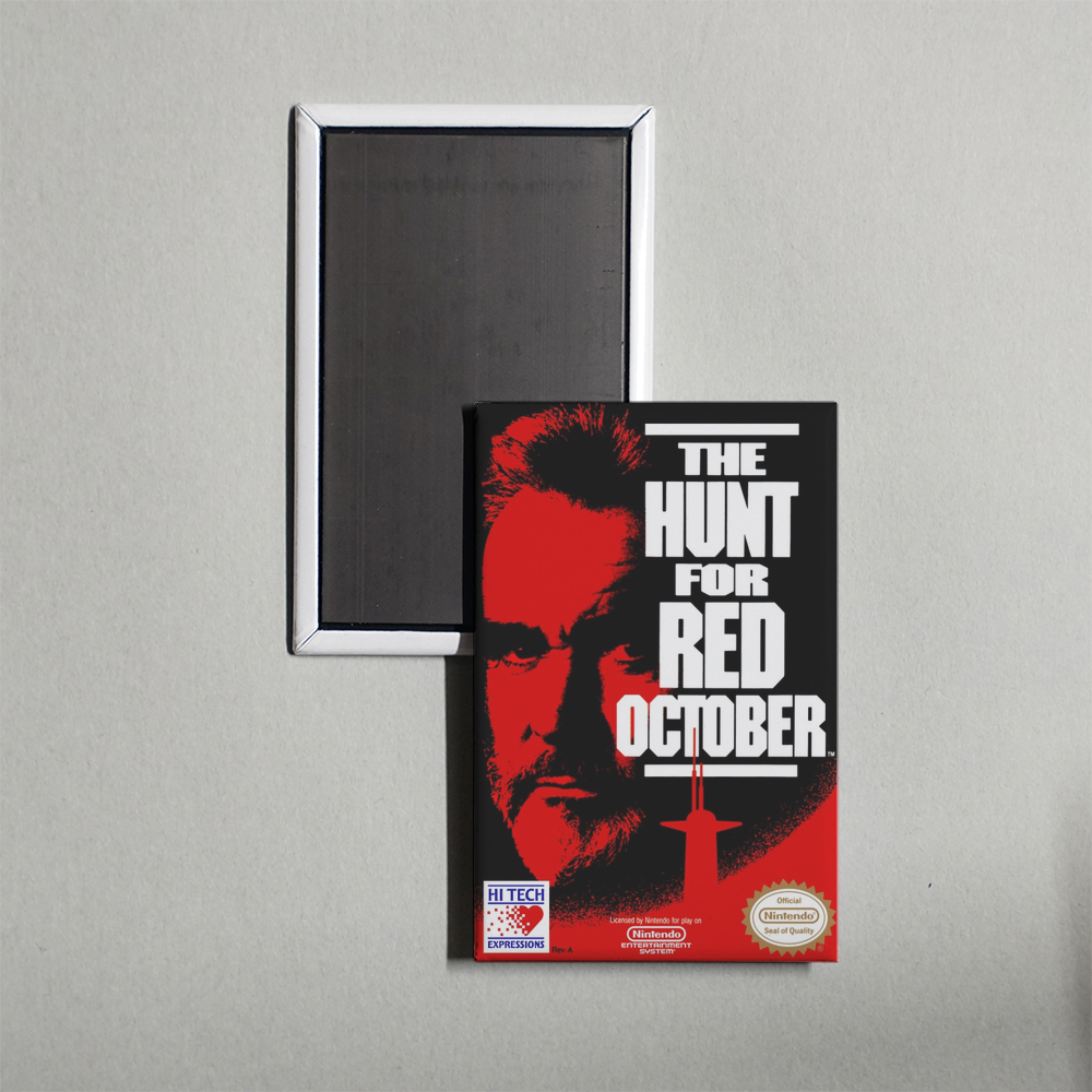 Nintendo NES The Hunt for Red October Mini Video Game Fridge Magnet