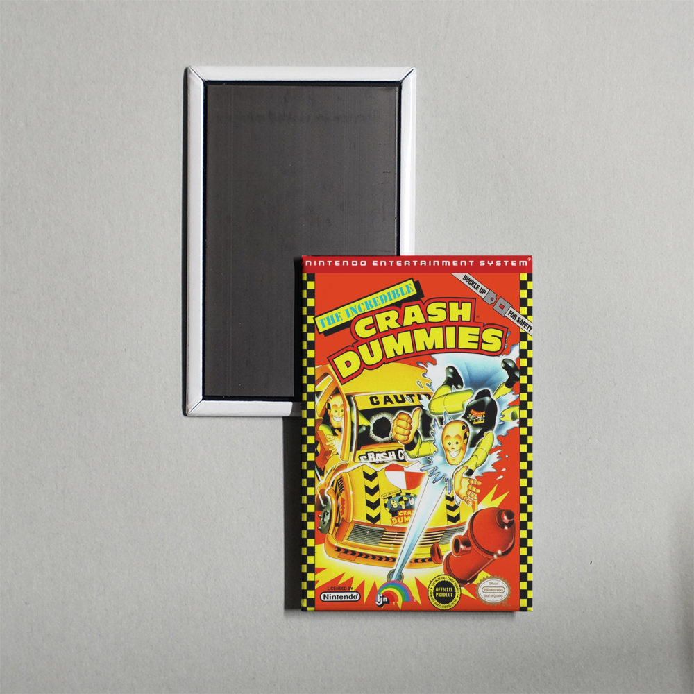 Nintendo NES The Incredible Crash Dummies Mini Video Game Fridge Magnet