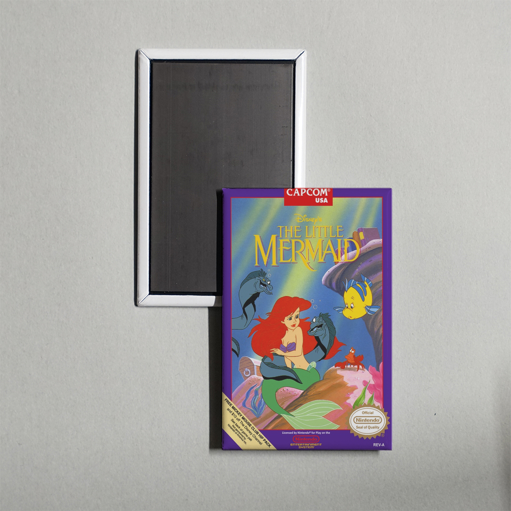 Nintendo NES The Little Mermaid Mini Video Game Fridge Magnet