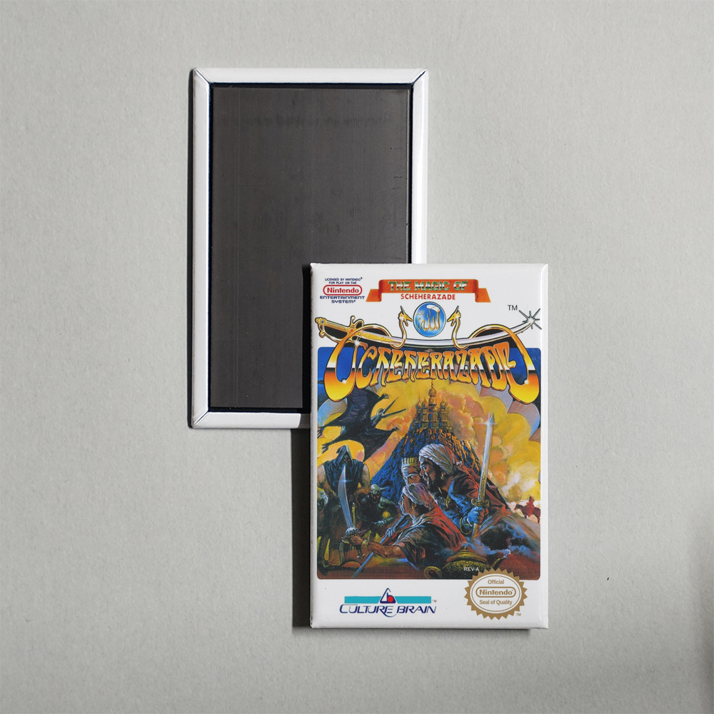 Nintendo NES The Magic of Scheherazade Mini Video Game Fridge Magnet