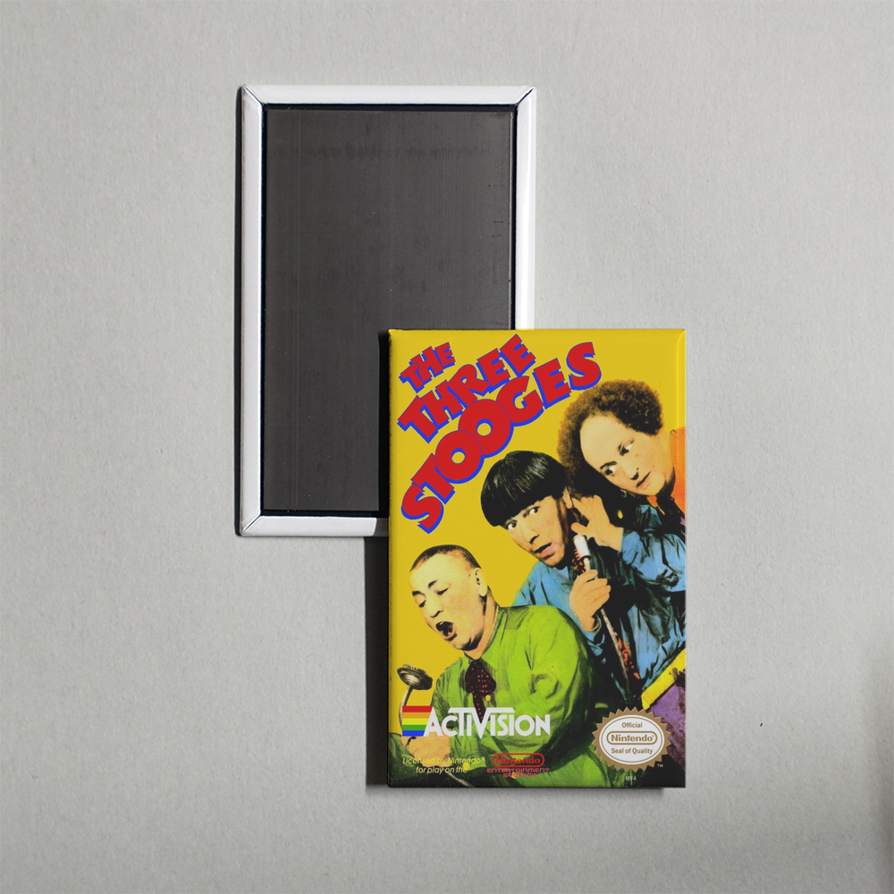 Nintendo NES The Three Stooges Mini Video Game Fridge Magnet