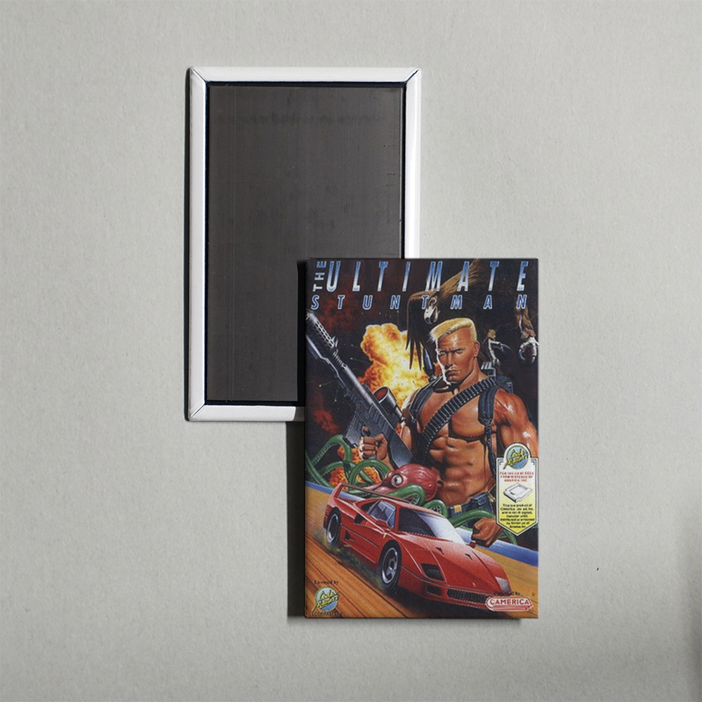Nintendo NES The Ultimate Stuntman Mini Video Game Fridge Magnet