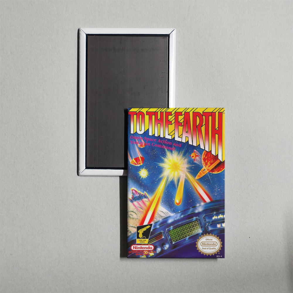 Nintendo NES To the Earth Mini Video Game Fridge Magnet