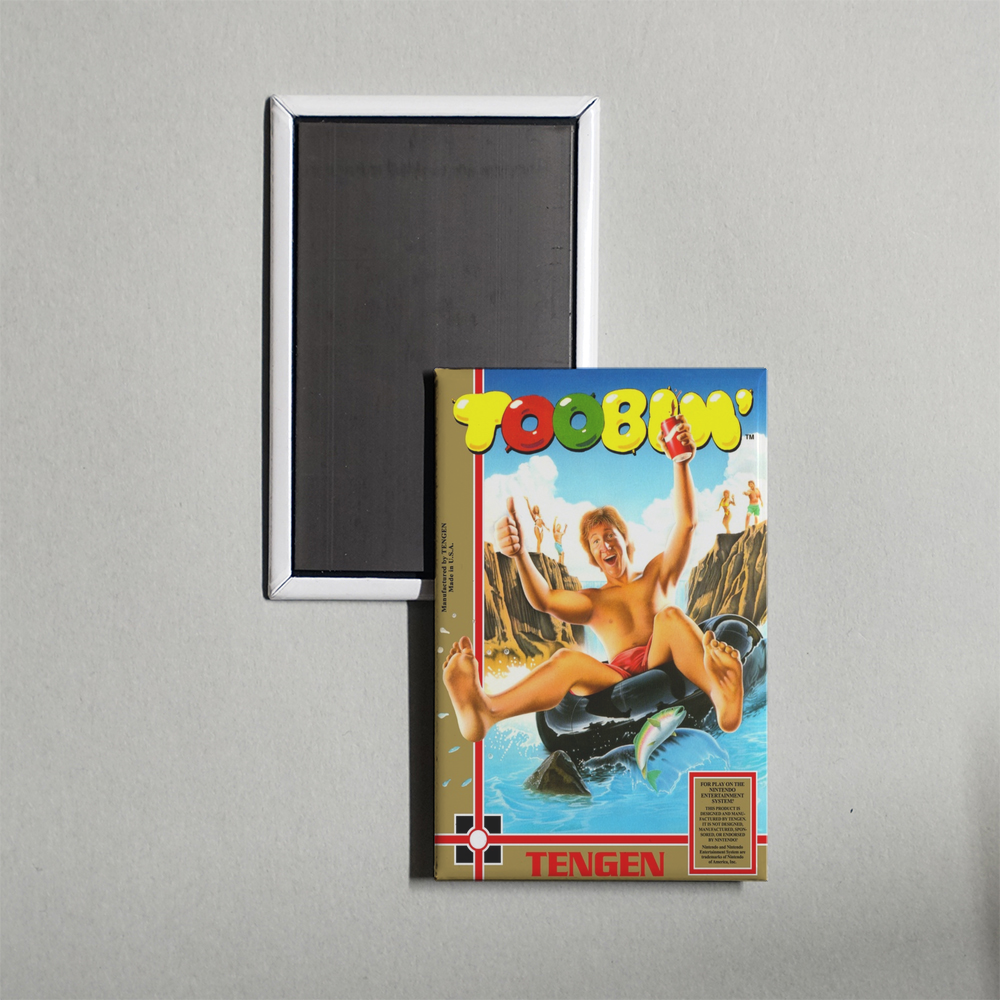 Nintendo NES Toobin' Mini Video Game Fridge Magnet