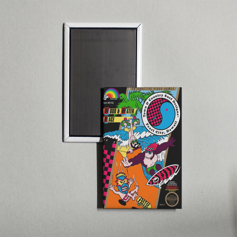 Nintendo NES Town & Country Surf Design Mini Video Game Fridge Magnet
