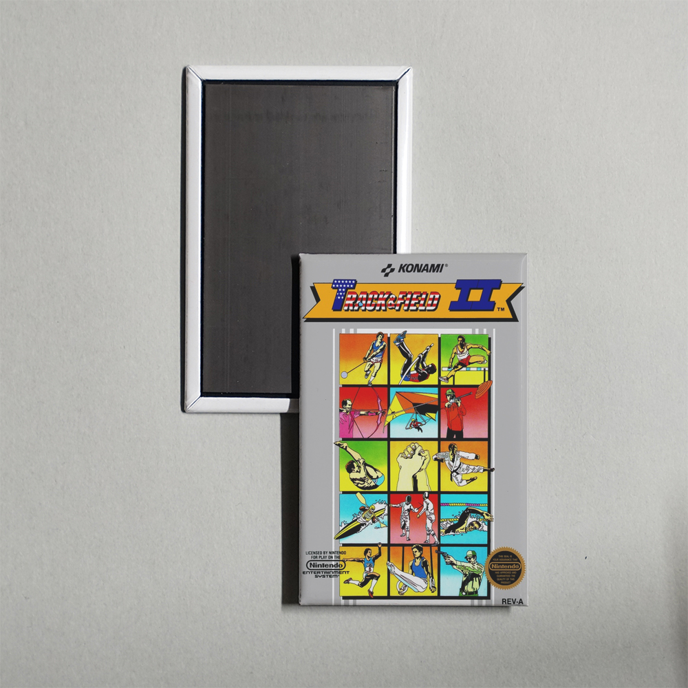 Nintendo NES Track   Field II Mini Video Game Fridge Magnet