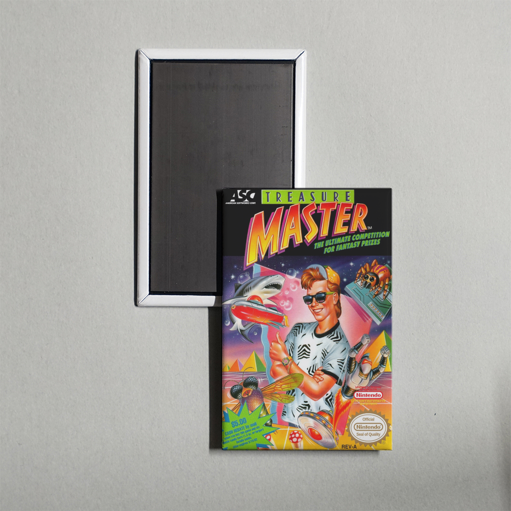 Nintendo NES Treasure Master Mini Video Game Fridge Magnet