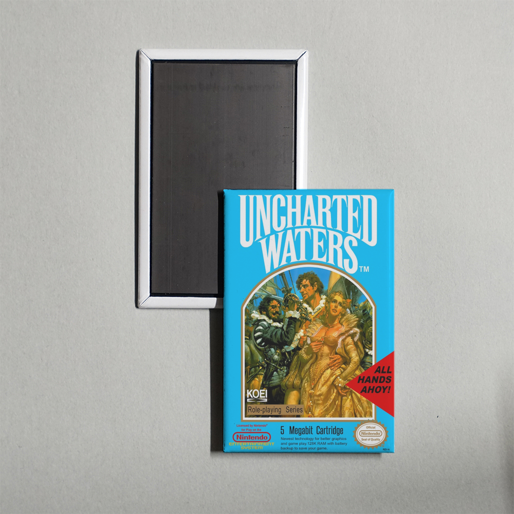Nintendo NES Uncharted Waters Mini Video Game Fridge Magnet