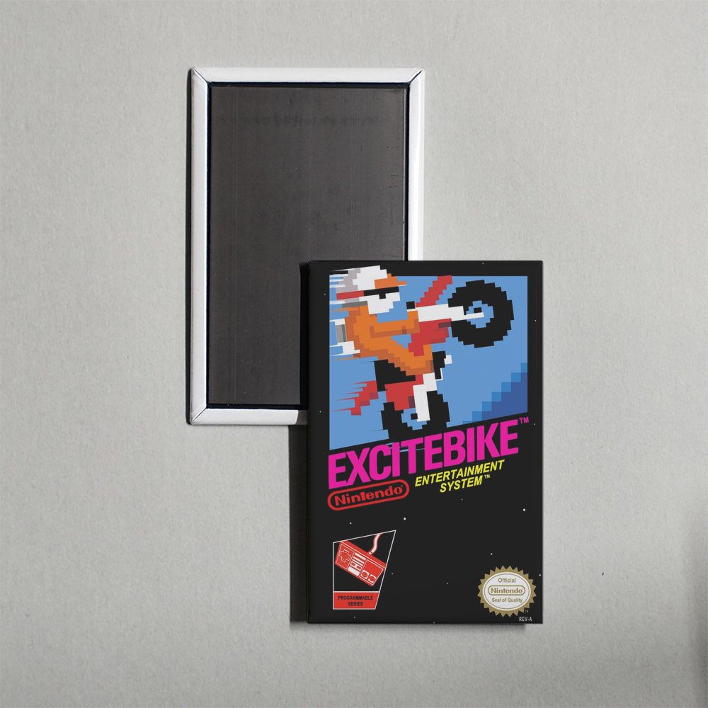 Nintendo NES Vs. Excitebike Mini Video Game Fridge Magnet