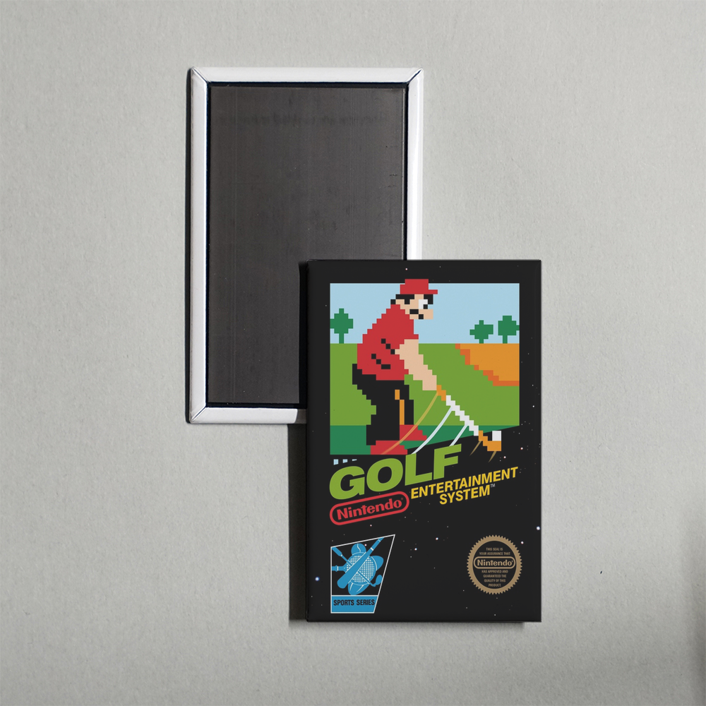 Nintendo NES Vs. Stroke & Match Golf Mini Video Game Fridge Magnet