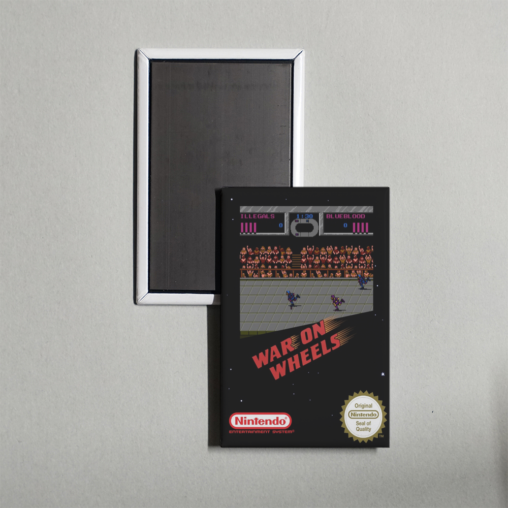 Nintendo NES War on Wheels Mini Video Game Fridge Magnet