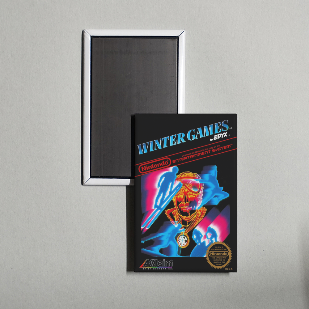 Nintendo NES Winter Games Mini Video Game Fridge Magnet