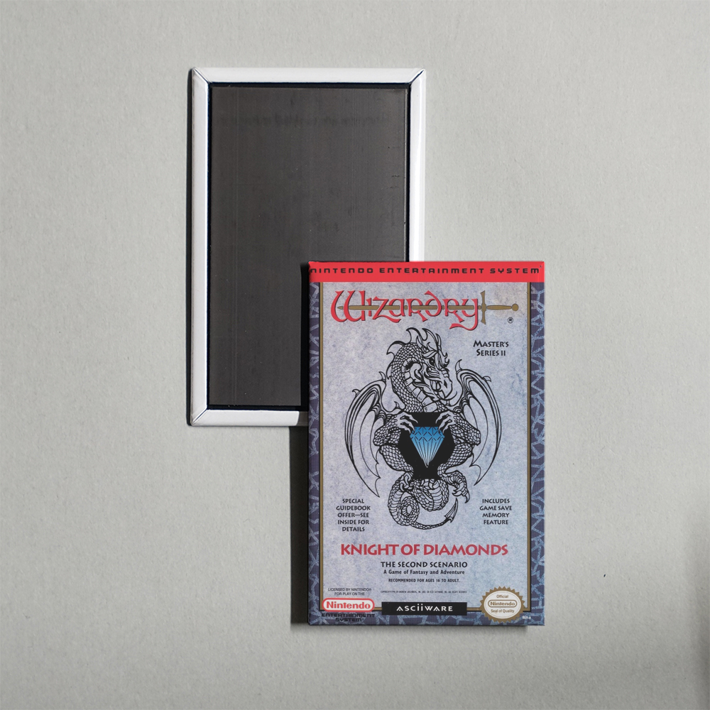 Nintendo NES Wizardry - Knight of Diamonds Mini Video Game Fridge Magnet